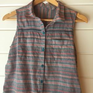 Toad and Co button up tank top